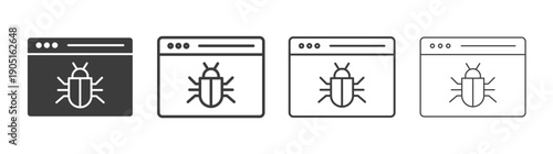 Bug icon. flat stroke linear simple trend modern logotype design