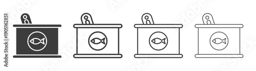 Cat food icon. flat stroke linear simple trend modern logotype design