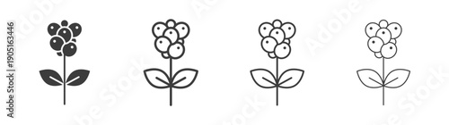 Coffee plant icon. flat stroke linear simple trend modern logotype design