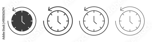 Course of time icon. flat stroke linear simple trend modern logotype design