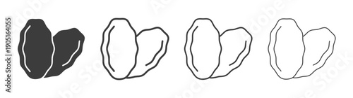 Date fruit icon. flat stroke linear simple trend modern logotype design