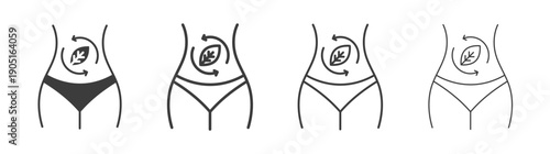 Detox icon. flat stroke linear simple trend modern logotype design