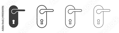 Door handle icon. flat stroke linear simple trend modern logotype design