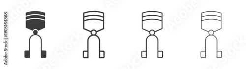 Eyelash curler icon. flat stroke linear simple trend modern logotype design