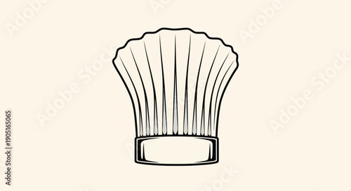 Chef hat icon illustration for restaurant and food branding