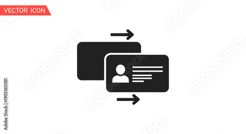 User profile navigation interface illustration for web applications