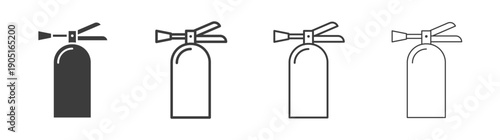 Fire extinguisher icon. flat stroke linear simple trend modern logotype design