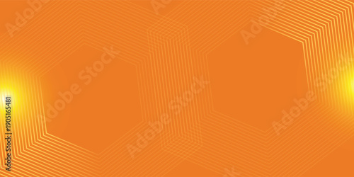 dynamic modern transparent arc line technology design concept on orange background