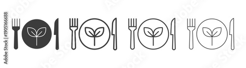 Healthy food icon. flat stroke linear simple trend modern logotype design