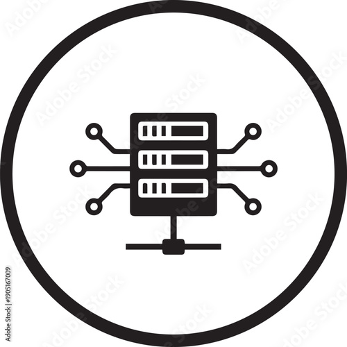 Server Data Infrastructure Icon