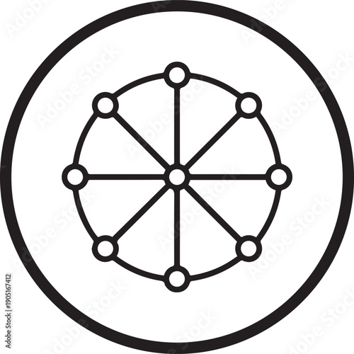 Blockchain Network Circle Icon