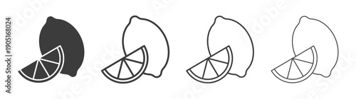 Lemon icon. flat stroke linear simple trend modern logotype design