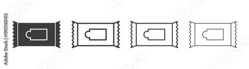 Makeup remover wipes icon. flat stroke linear simple trend modern logotype design