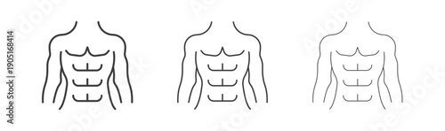 Male torso icon. flat stroke linear simple trend modern logotype design