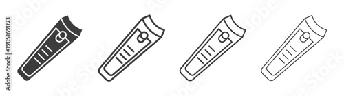 Nail clipper icon. flat stroke linear simple trend modern logotype design