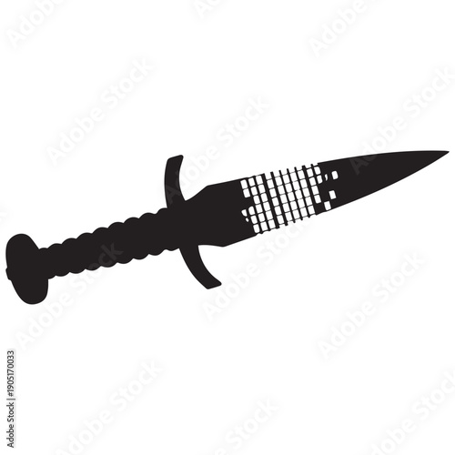 Modern dagger with unique blade design and ergonomic handle
