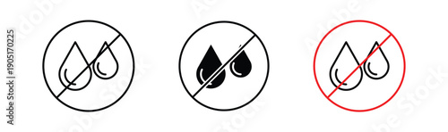 No leakage signs. flat stroke linear simple trend modern logotype design