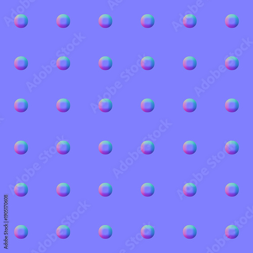 Seamless Abstract Pattern of Textured Spheres Normal Map Background
