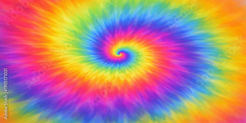 A vibrant psychedelic fractal design featuring an abstract rainbow swirl of colorful light and textured spectrum lines creating a digital art wallpaper backdrop