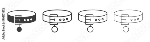 Pet collar icon. flat stroke linear simple trend modern logotype design