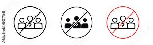 Please do not ask signs. flat stroke linear simple trend modern logotype design