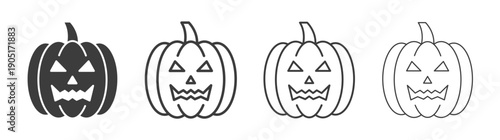 Pumpkin icon. flat stroke linear simple trend modern logotype design