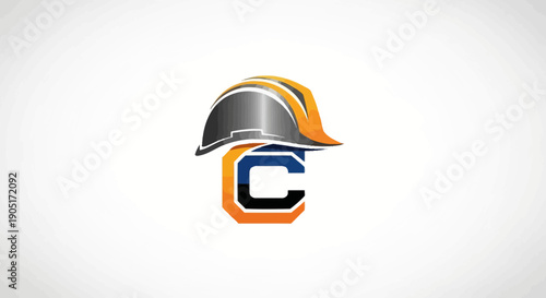 Vector illustration of a hard American football helmet icon on a white background designed as a protective head equipment symbol for safety and sport