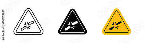 Short circuit icon. flat stroke linear simple trend modern logotype design