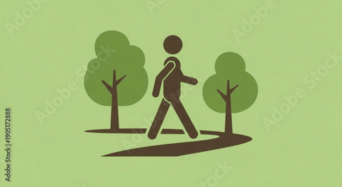 Person walking in a park with trees outdoor activity nature recreation fitness healthy lifestyle walking green environment