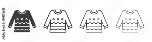 Sweater icon. flat stroke linear simple trend modern logotype design