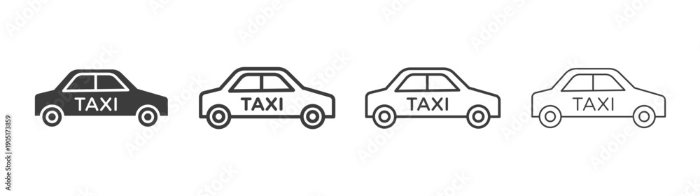 Naklejka premium Taxi icon. flat stroke linear simple trend modern logotype design