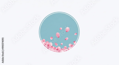 Petri dish with pink cells or microorganisms in a blue liquid laboratory setting scientific research or microbiology concept soft lighting and plain white background