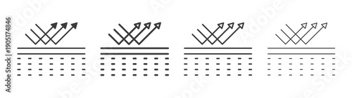 Wrinkles face reflection icon. flat stroke linear simple trend modern logotype design