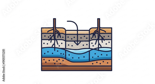 Skin layers with blood vessels and hair follicles diagram