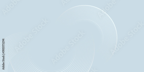 Modern abstract background. Shiny white gradient circle lines. Minimal geometric pattern. Simple graphic element. Futuristic concept. Suit for cover, poster, banner