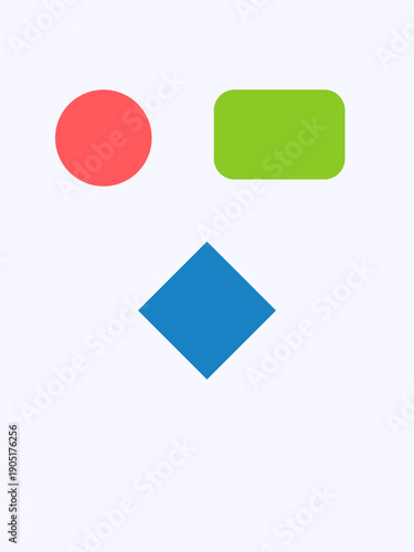 Free Download Colorful geometric shapes arranged in a simple visual composition - GFXLoad