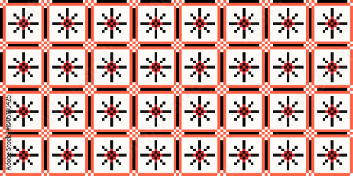 Seamless geometric heart pattern vector design set for cards games and decorative backgrounds