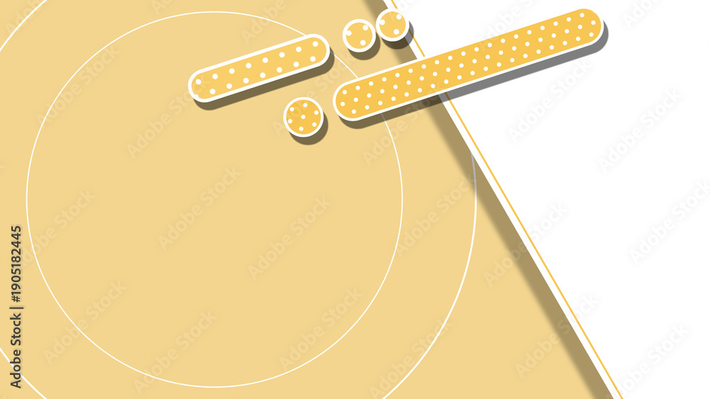 Obraz premium 右側に白い空白とドット柄の線の背景 同色バージョン