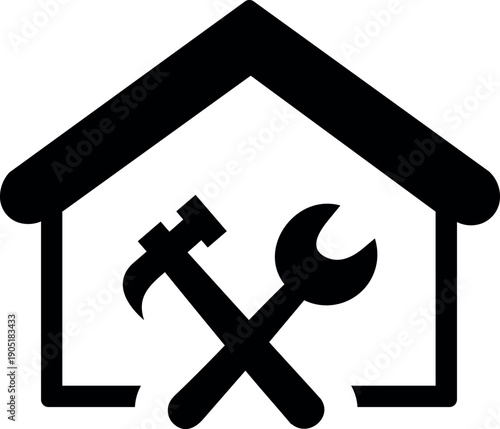 Home repair and maintenance service icon