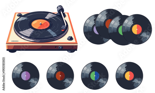 レコードプレーヤーとディスク