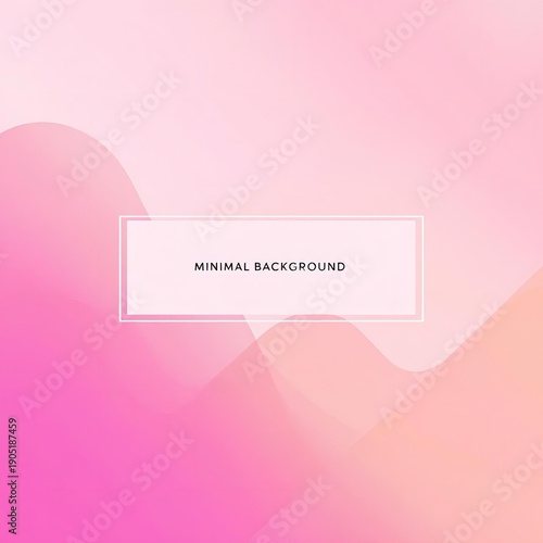 Soft and elegant background with smooth, flowing abstract waves in gradient shades of pink, peach, and cream, framed by a minimalist white rectangle for text.