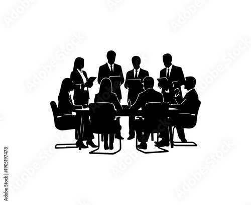 Business Team Meeting Around Conference Table