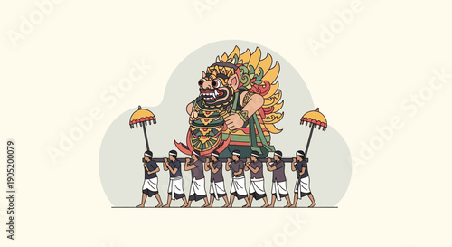 Balinese Barong Mask Dance.