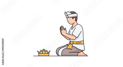 Man in Prayer Gesture.