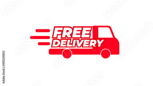 Free delivery truck icon for online shopping service