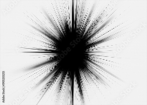 Monochrome abstract halftone background with black and white dot texture for minimalist posters editorial layouts prints and modern design use