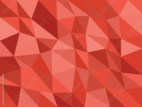 Vibrant red geometric pattern with overlapping diamond shapes creating magical rain illusion in modern minimalist design with bold color