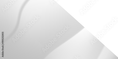 Shadow Light abstract grey background. Natural shadows and sunshine diagonal refraction on white concrete wall texture.