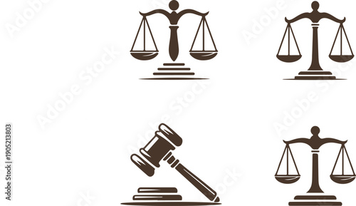 Lawyer Branding Logo Collection
- Business Law Attorney Emblem Vector Art