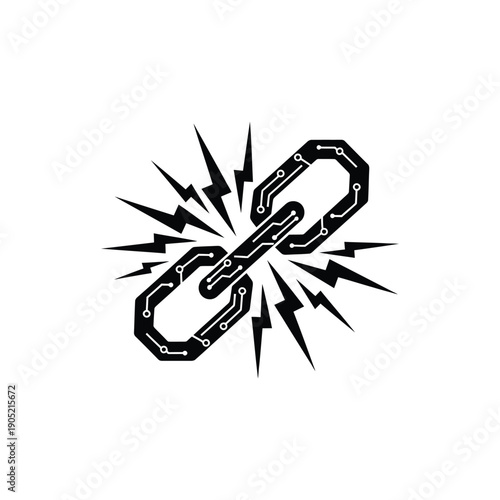 Black circuit board chain link